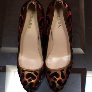 Prada Gold/Red/Black Shoes